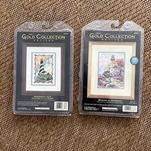 Dimensions Pair of lighthouse counted cross stitch kits